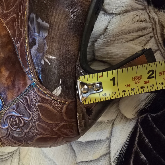 Spring Step Floral Lace-Up Ankle Boots - Brown Leather - Picture 5 of 6